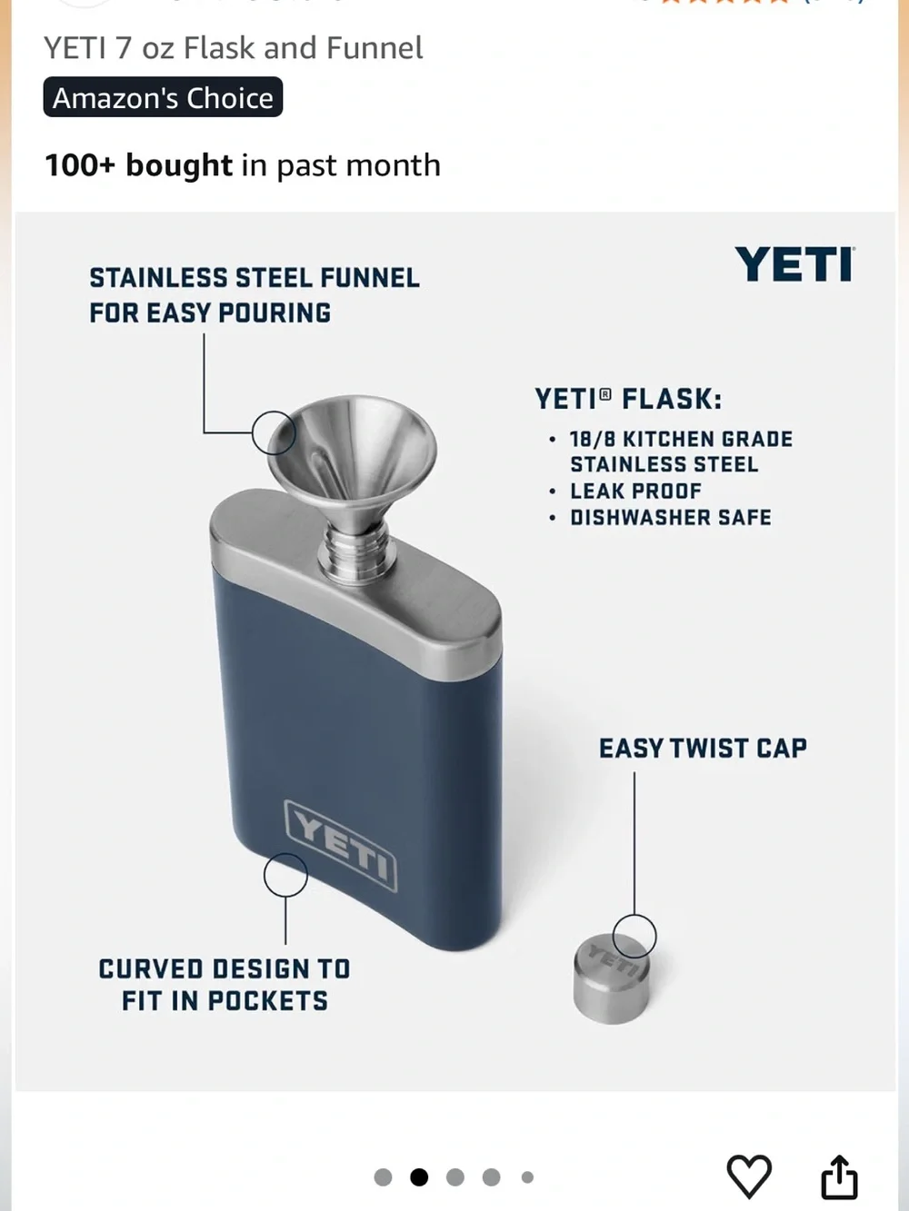 NWT Yeti Flask & Funnel